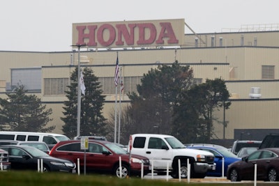 The Honda Marysville Auto Plant is shown on March 18, 2020, in Marysville, Ohio.