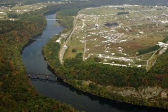 An aerial view of the Radford Army Ammunition Plant in Radford, Va.