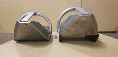 The skids are elevated by an inch to provide increased clearance over obstacles within the pipe, thereby preventing potential obstructions.