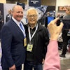 Berkshire Hathaway Vice Chairman Greg Abel poses for pictures with shareholders, May 3, 2024, Omaha, Neb.