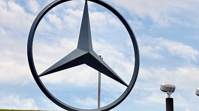 The Mercedes emblem is displayed outside the Mercedes-Benz U. S. International, Inc. plant in Tuscaloosa, Ala., on May 5, 2024.