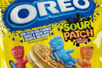 A package of Oreo Sour Patch Kids cookies is shown on Monday, May 23, 2024, in Ann Arbor, Mich. Surprising flavor combinations – including Sour Patch Kids Oreos -- are showing up more frequently in grocery stores and restaurant chains.