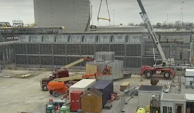After: The BAC Series 3000 modules were installed in only 4 days, compared to the 2-3 months required to assemble field-erected cooling towers.