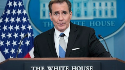 National Security Council spokesman John Kirby speaks during the daily briefing at the White House in Washington, Tuesday, May 28, 2024.