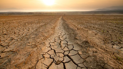 Agricultural dry by drought.