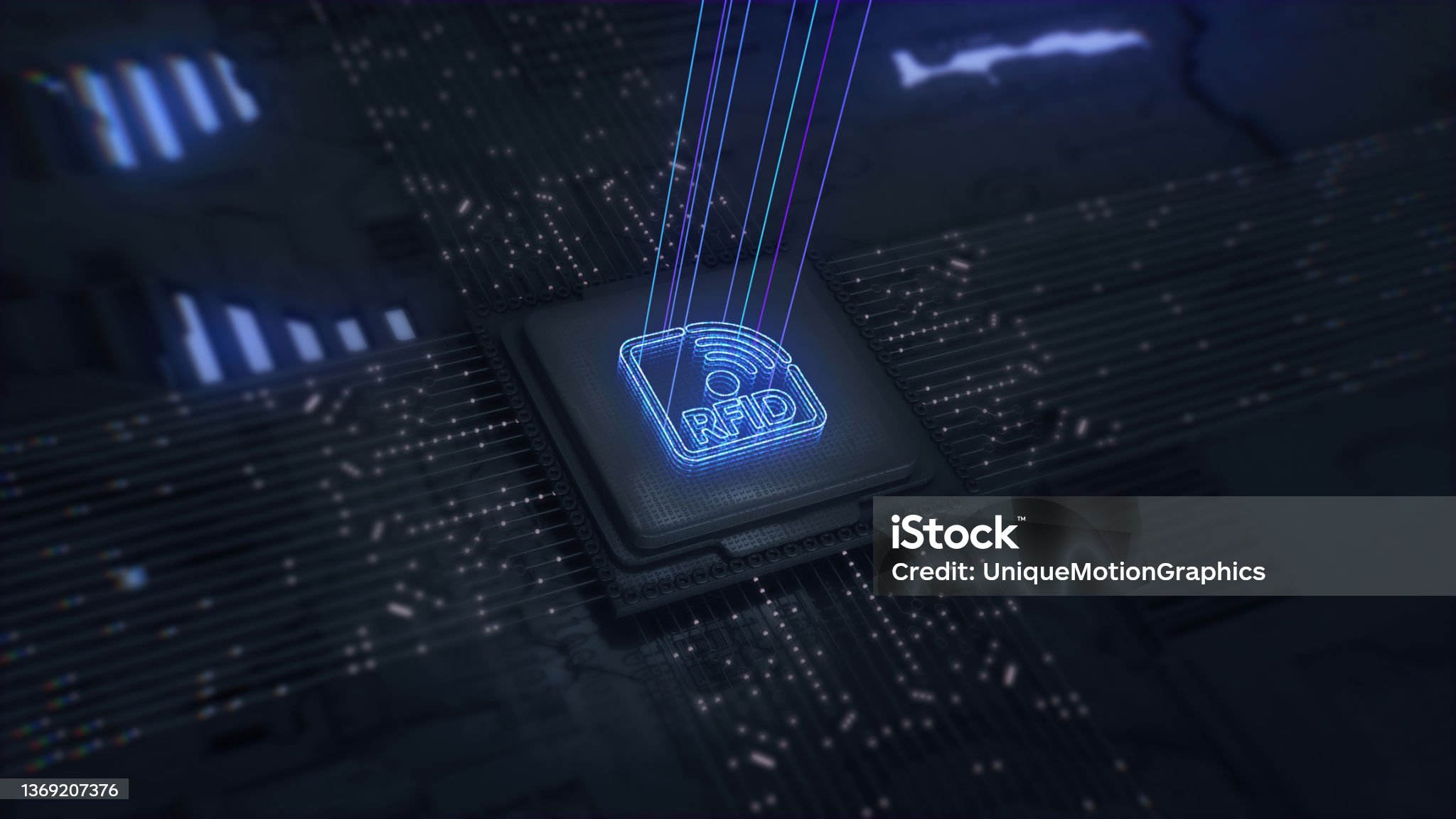 Chipset on a printed circuit board built for RFID