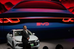 The BYD Qin L Dmi is unveiled during Auto China 2024 in Beijing, April 25, 2024.