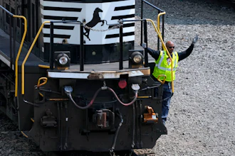 Norfolk Southern locomotives are moved through the Conway Terminal in Conway, Pa., June 17, 2023.