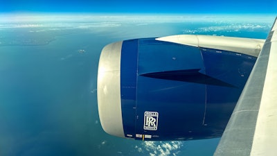 Rolls Royce turbofan jet engine.