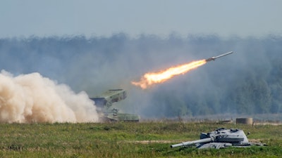 Missile takeoff.