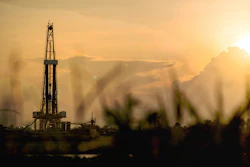 Crude oil drilling rig.