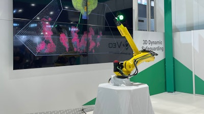 Veo Robotics shows off its FreeMove 3D depth-sensing computer vision system at IMTS 2022.