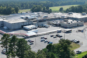 An aerial view of the Boar's Head processing plant that was tied to a deadly food poisoning outbreak Thursday Aug. 29, 2024, in Jarratt, Va.