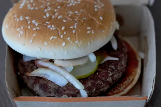 A McDonald's Quarter Pounder sandwich purchased, Wednesday, Oct. 23, 2024, in Chicago.
