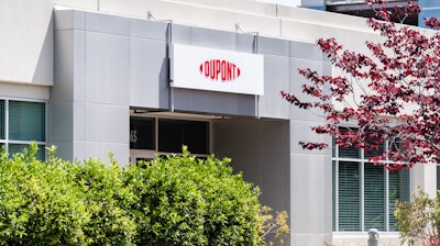 The front of a DuPont facility.
