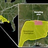 Map of the U.S. showing inset with a shaded area indicating Smackover Formation and Sampling area.