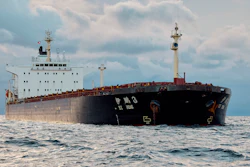 The Chinese ship, the bulk carrier Yi Peng 3 is anchored in the sea of Kattegat, near the city of Granaa in Jutland, Denmark, Wednesday, Nov. 20, 2024.