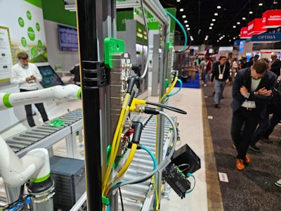 Murrelektronik's MVK Fusion CIP Safety fieldbus module at PACK EXPO 2024 in Chicago.