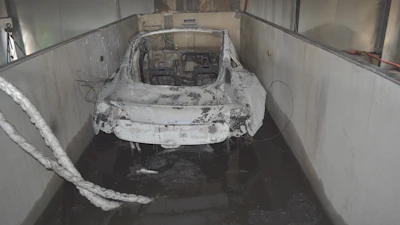 The aftermath of thermal runaway.