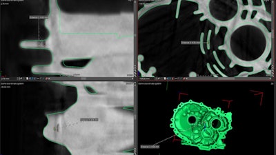 Example of CT-scan-data analysis of an automotive part.