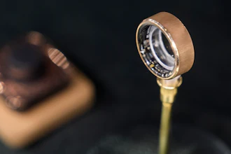 The Ultrahuman Rare luxury smart ring is on display at the Ultrahuman booth during the CES tech show Wednesday, Jan. 8, 2025, in Las Vegas.