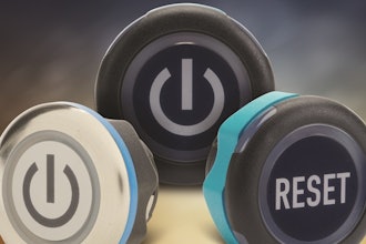 Captron capacitive pushbuttons use touch control and are activated without pressure when a hand or body part nears the device’s surface.