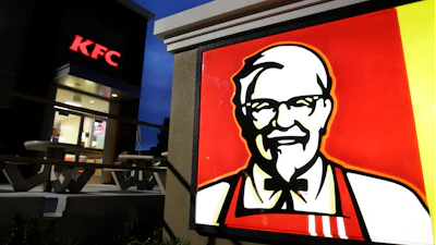 This April 18, 2011, file photo, shows Yum Brand's KFC restaurant in Mountain View, Calif.