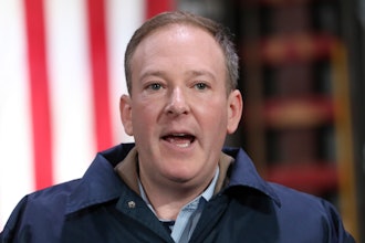 EPA Administrator Lee Zeldin speaks at the East Palestine Fire Department in East Palestine, Ohio, Feb. 3, 2025.
