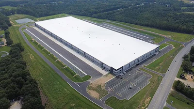 The exterior of a new Isuzu production facility in South Carolina scheduled to open in 2027.