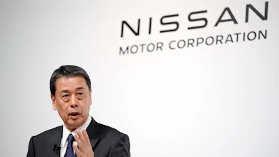 Nissan Chief Executive Makoto Uchida speaks during a joint news conference in Tokyo, Japan, Monday, Dec. 23, 2024.