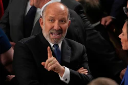 Commerce Secretary Howard Lutnick arrives before President Donald Trump addresses a joint session of Congress in the House chamber at the U.S. Capitol in Washington, Tuesday, March 4, 2025.