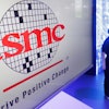 This photo shows the logo of TSMC during the Taiwan Innotech Expo at the World Trade Center in Taipei, Taiwan, Oct. 14, 2022.