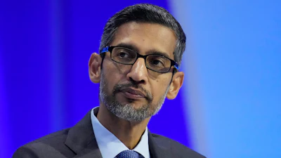 FILE - Sundar Pichai, CEO of Google and Alphabet.