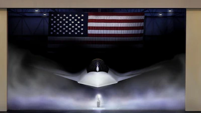 This graphical rendering provided by the U.S. Air Force shows the Next Generation Air Dominance (NGAD) Platform, the F-47. On Friday, March 21, 2025, President Donald Trump announced that the Air Force had selected Boeing to produce the next generation fighter jet.
