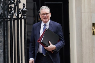 Prime Minister Sir Keir Starmer departs 10 Downing Street to attend Prime Minister's Questions at the Houses of Parliament in London, England, Wednesday, March 12, 2025.