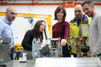 Giada Volpin (second from left) works with a new generation of technical leaders.