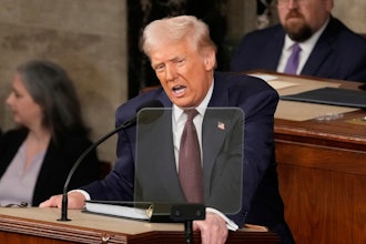 President Donald Trump addresses a joint session of Congress at the Capitol in Washington, Tuesday, March 4, 2025.