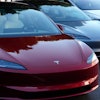 Tesla vehicles are displayed at the AutoMobility LA Auto Show, Thursday, Nov. 21, 2024, in Los Angeles.