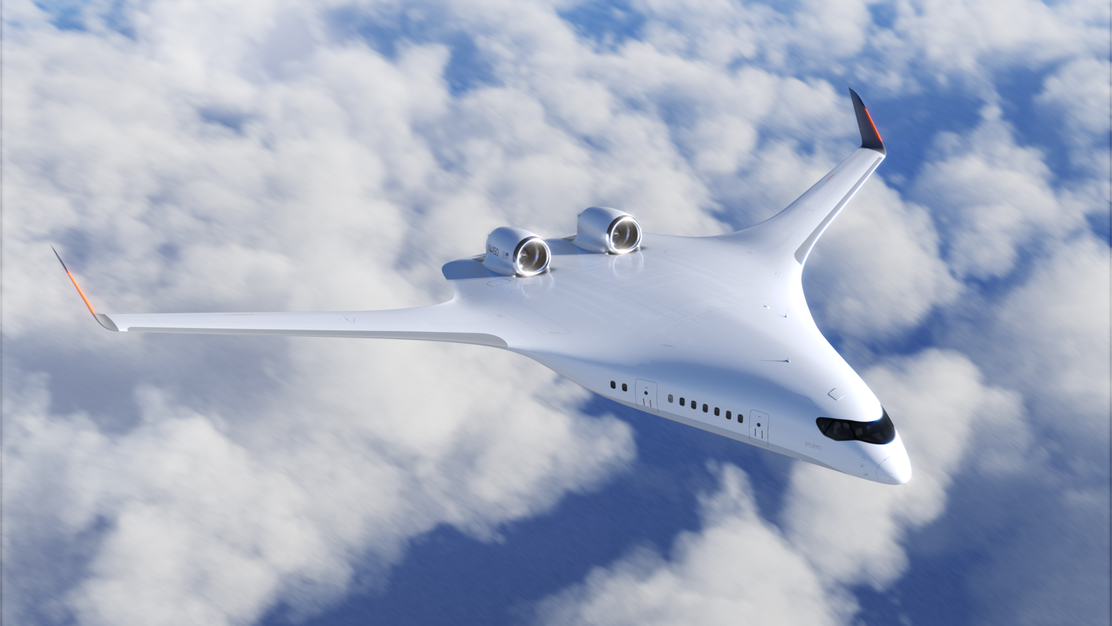 Rendering of the JetZero aircraft.