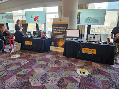 Fluke Reliability displays its products at Xcelerate 2025 in Austin, Texas.