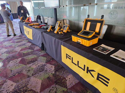 Fluke Reliability displays its products at Xcelerate 2025 in Austin, Texas.
