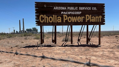 The coal-fired Cholla Power Plant, which shut down in March, is pictured Wednesday, April 23, 2025, near Joseph City, Ariz.