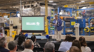 Sellars CEO Tom Sellars at a ribbon-cutting ceremony for the company's new production facility, Milwaukee, June 17, 2025.