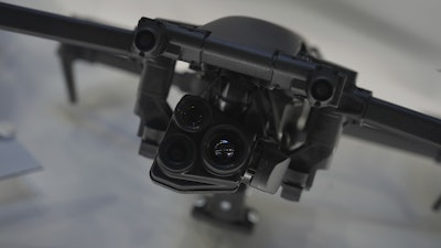 The Parrot Anafi UKR drone is presented at the Paris Air Show, Wednesday, June 18, 2025 in Le Bourget, north of Paris.