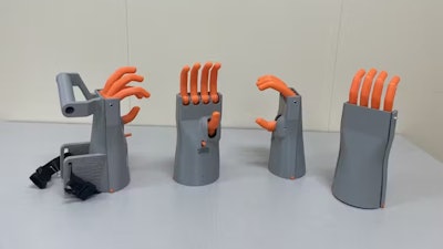 The team brought these four models with inserts to shorten the opening below the release trigger to test with a general audience of undergraduate and graduate students.