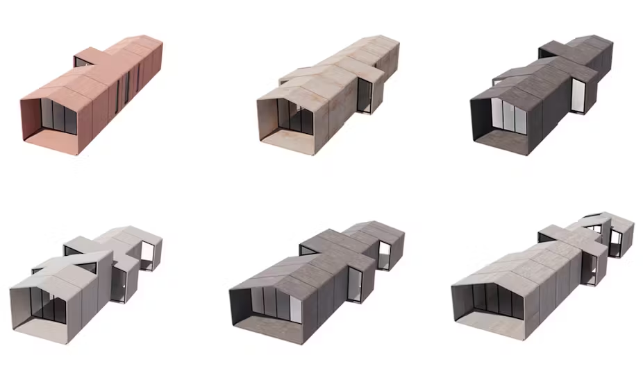 A modular, precast system of concrete ‘rings’ can be connected in different ways to build a range of models of energy-efficient homes.