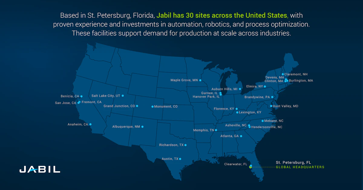 Jabil Plans $500 Million Investment in U.S. Manufacturing for Cloud, AI ...