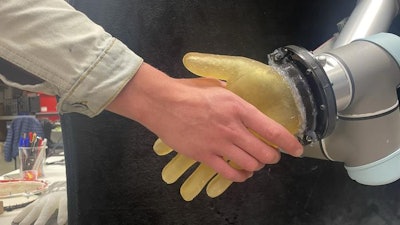 Scientists have developed a low-cost, durable, highly-sensitive robotic ‘skin’ that can be added to robotic hands like a glove, enabling robots to detect information about their surroundings in a way that’s similar to humans.