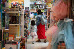 A family shops in a JaZams toy store, June 27, 2025, Princeton, N.J.