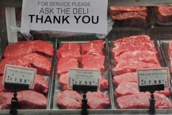 Steaks are pictured at a grocery store in Northfield, Ohio, Thursday, July 17, 2025.